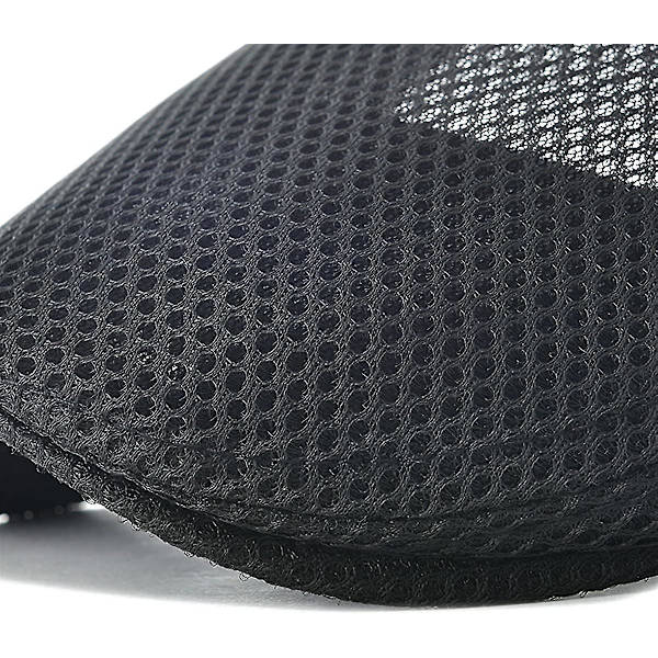 Herre Åndbar Mesh Sommerhat Justerbar Newsboy Beret Ivy Kasket Flat Cap Sort