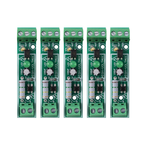 5 st AC 220V Optokopplingsisolationsmodul Spänningsdetektorbräda TTL 3-5V SCM Testning för Mikrostyrenhet