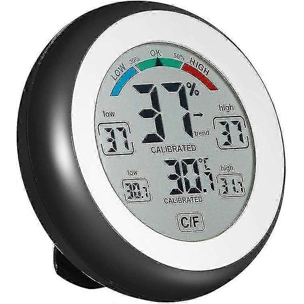 Digitalt Hygrometer, Rumtermometer Hygrometer Omgivelsestemperatur Max Min Display Nøjagtig Væg Mo