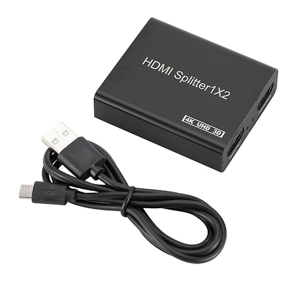 -Kompatibel Splitter 1 ind 2 ud 4K Splitter Display Duplikat/Spejl til Full HD 4K 30HZ 1080P 3D S