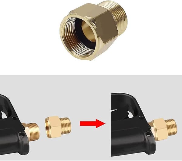 2 ST M22 Högtryckstvätt Adapter Intern Gänga Slangkoppling Aptator Mässing Slangadapter