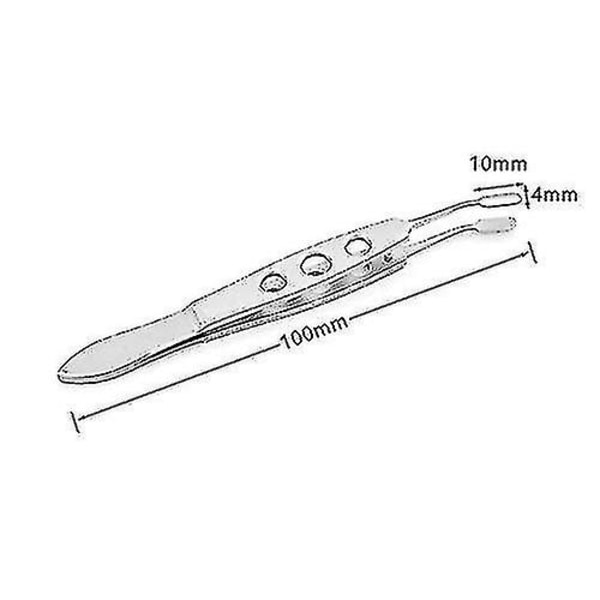 Premium rostfritt stål Meibomian Gland Expressor Professionell pincett Ögonlocksmassagepincett för torra ögon, Hög precision pincettverktyg (rektangel 2