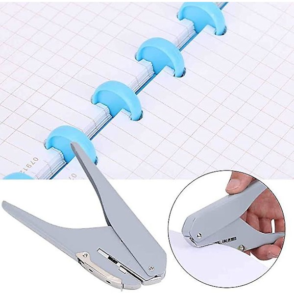 Decoupage Hand Punch, Svamppunch med linjal (grå)