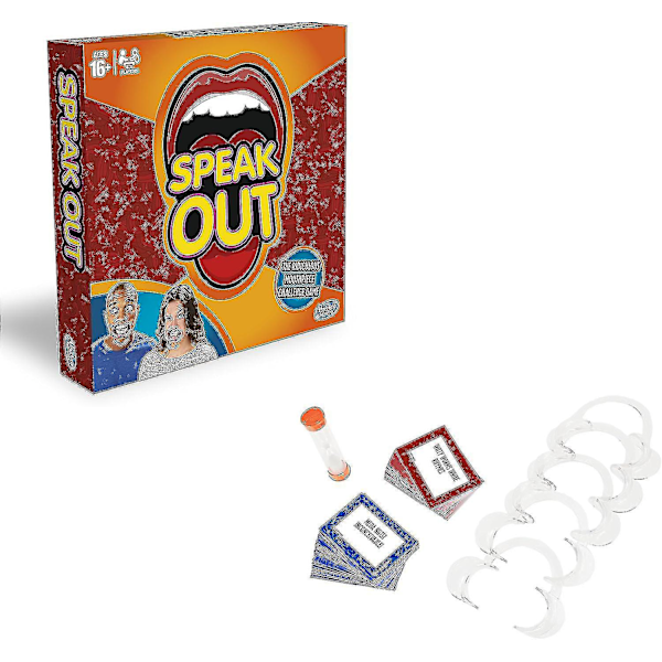 Speakoutgame Roligt knepigt hängslen leksak Talat språk utmaning spel Speak Out hängslen knepigt spel rekvisita