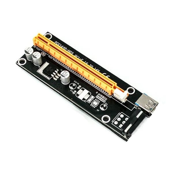 PCI-E Riserkort Sæt PCIe 1X til 16X Adapter 4Pin SATA Strøm USB 3.0 Kabel BTC