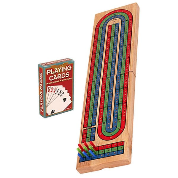 1 Setti Cribbage-lautapeli, massiivipuuta, juhlalautapeli, Cribbage-korttilauta