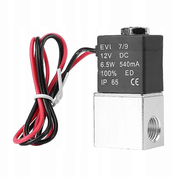 12v Magnetventil 1/8\" 2 Vejs Normalt Lukket Pneumatisk Magnetventil Elektrisk Ventil