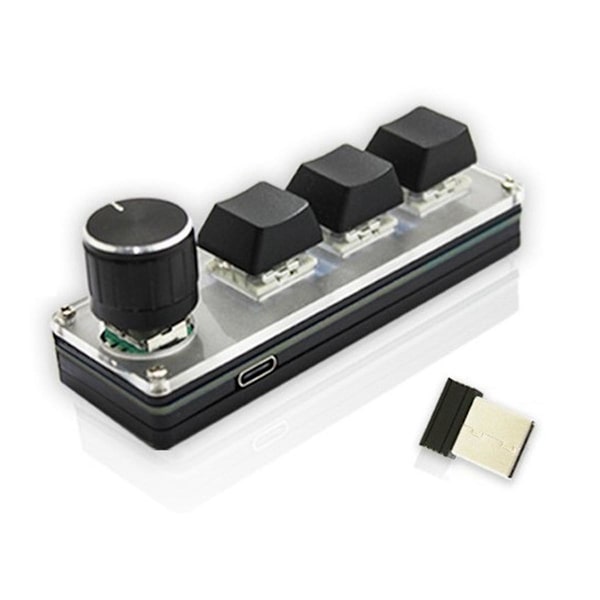 3 Taster Trådløst Tilpassbart Tastatur 2.4g Usb 2 Moduser Multifunksjonelt Bærbart Hot-swappable Taster