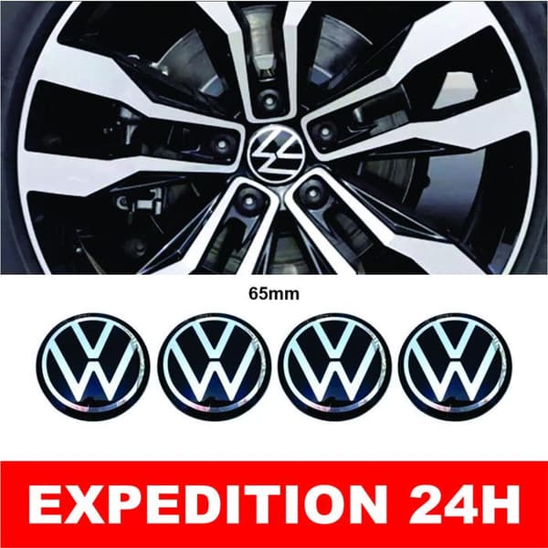 Volkswagen navkapslar - Fälgcentrum x 4 - Diameter 65 mm för 3B7 601 171 fälgar
