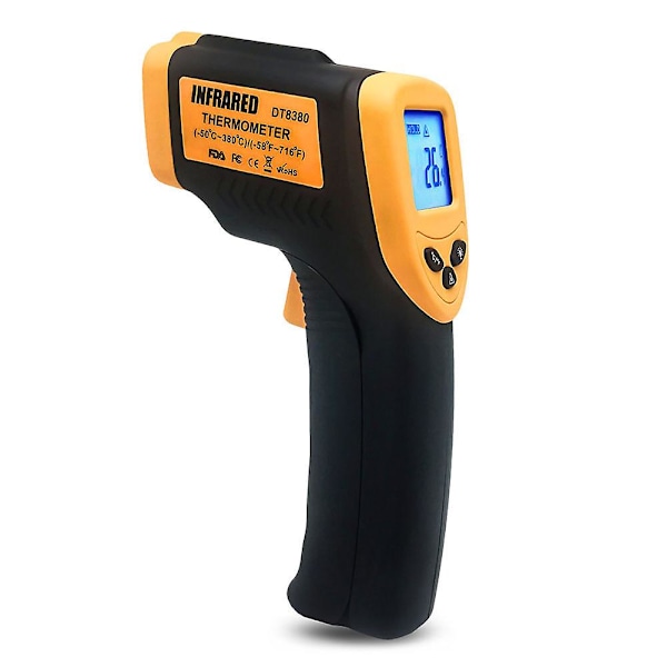 DT8380 Handhållen LCD-display Infraröd Termometer Beröringsfri Temperaturmätare