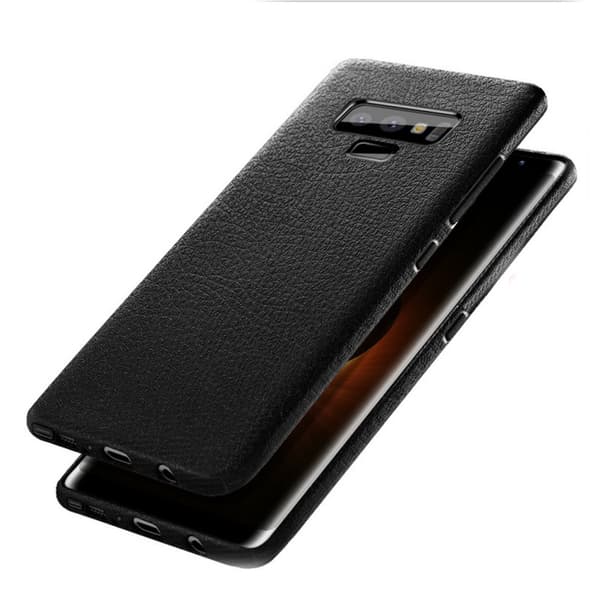 Samsung Galaxy Note 9 -puhelinkuori, musta nahka