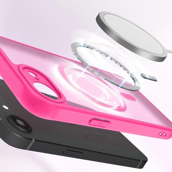 Case MagSafe for iPhone 16e Dos Mat Gourd Edge, Fuksia