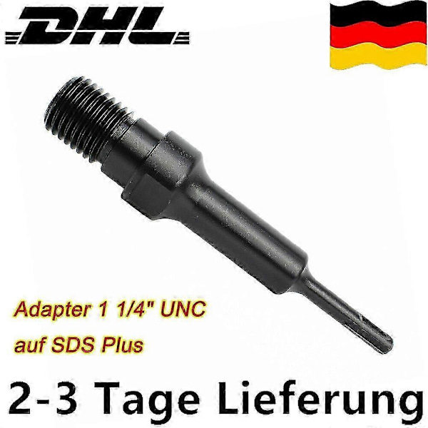 SDS Plus til 1 1/4\" UNC Adapter til kernebor med DHL Forsendelse