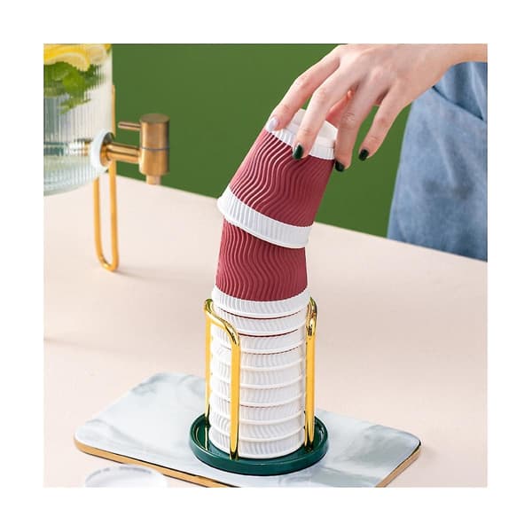 Bar Papirkkopp Oppbevaringsstativ Vanndispenser Koppholder Hotell Skrivebord Front Melk Te Kaffebar Engangs