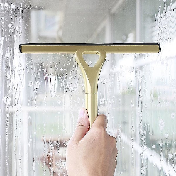 Bruse Squeegee, Rustfrit Stål Bruse Squeegee, Vindue Squeegee, Bruse Squeegee Med Vægholder Uden Boring
