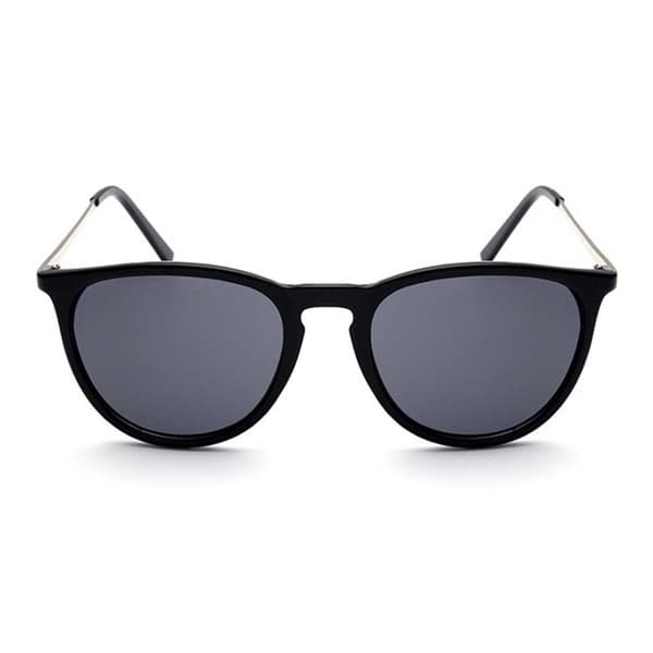 Retro Sunglasses Glossy Black Dark Glass
