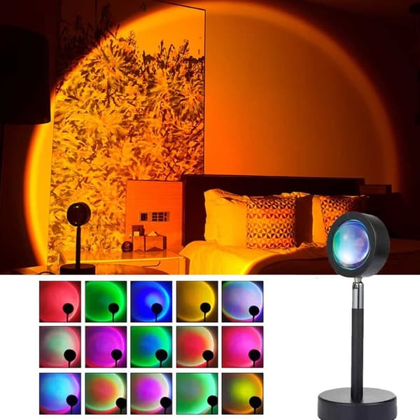 Solnedgangslampe – RGB Stemningsbelysning med Fjernkontroll