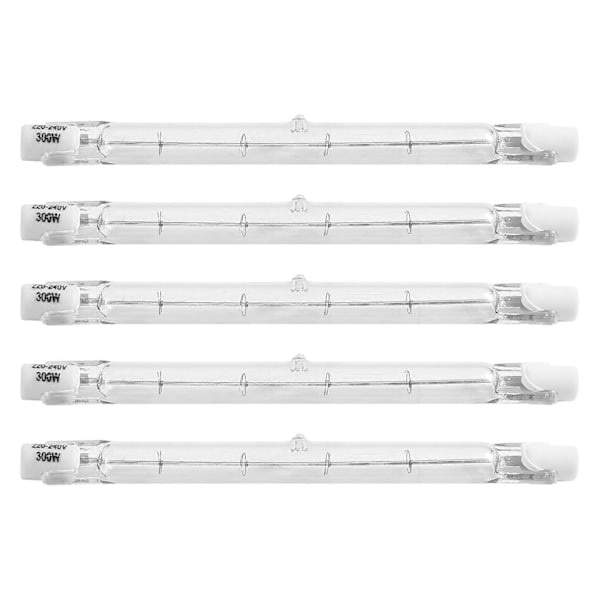 5 Pakke R7S 118mm 300W 230V, R7S Halogen Lineær Pære, Dæmpbar Halogenlampe til Byggearbejde