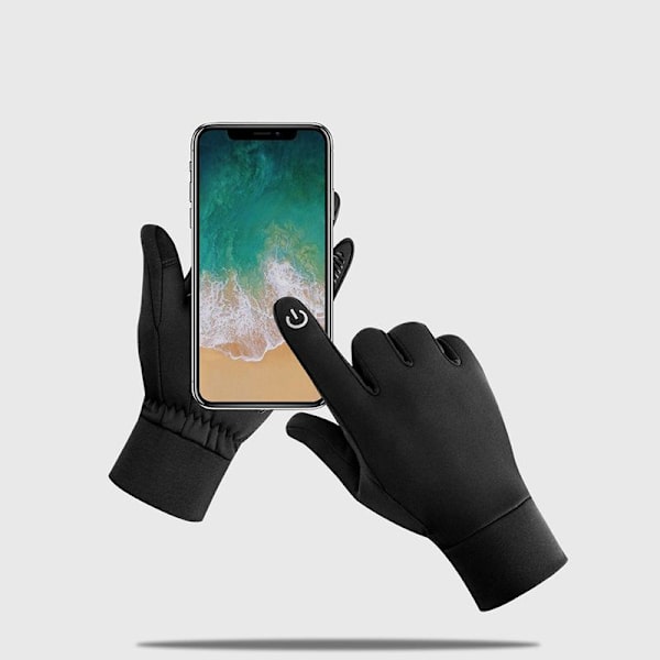 Touchscreen Gloves with Fleece Lining Black XL