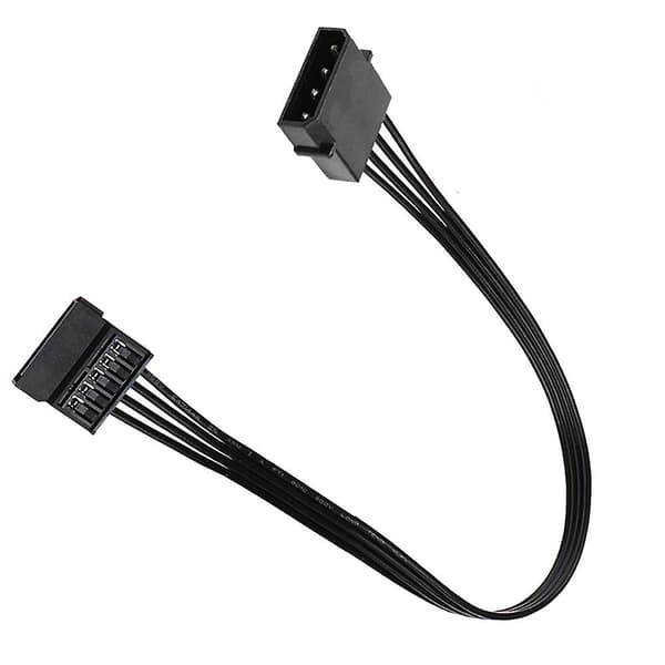 Molex IDE 4-pin hann til 15-pin hunn SATA strømkabel adapter for harddisk HDD SSD Power E