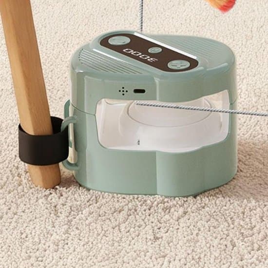Cat-themed educational toy - Interactive cat wheel - Dynamic movement - Variable speed - 24x20x12 cm - Light green