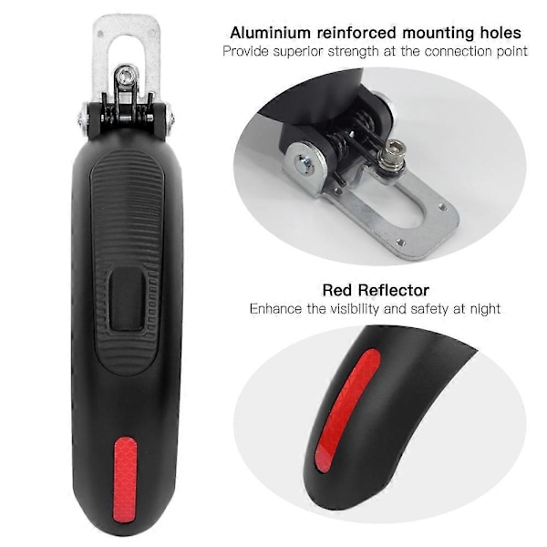 Elektrisk Scooter Skærm Mudguard E-Scooter Bagdæk Skærm Udskiftning til Ninebot ES1/ES2/ES3/ES4