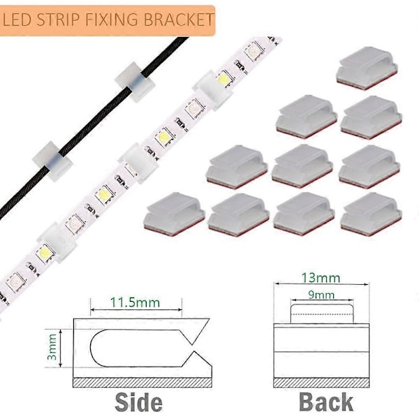 LED Strip Koblingssett 4-Pin Kobling 10 mm Lødfri Kobling Komplett Sett Egnet for LED Strip Rask Tilkobling 2025th