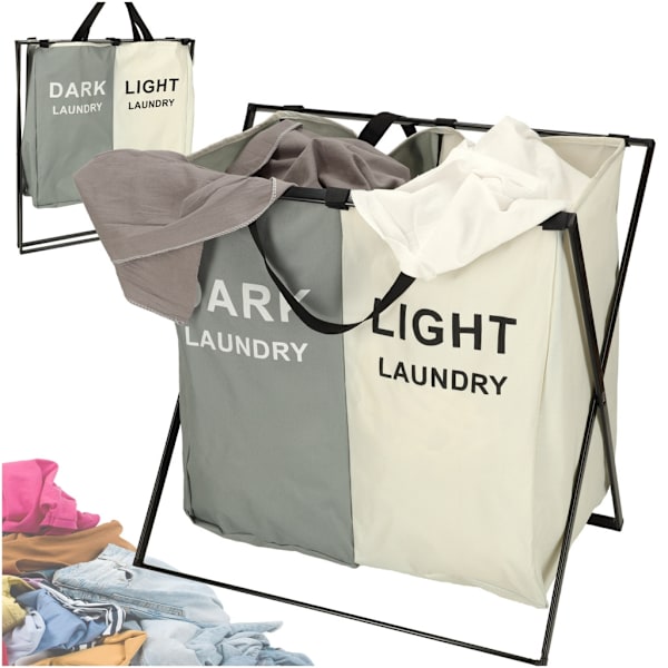 Laundry Basket with 2 Compartments - Basket for Laundry