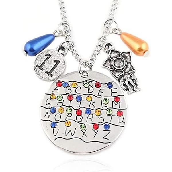 Fantastiskt hänge med Monster Letter Stranger Things Charms Letters Beads Halsband Film Smycken Halsband