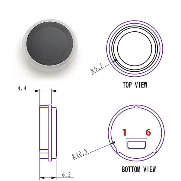 R558 Ledare Fingeravtrycksmodul Smart Enhet Fingeravtrycksidentifieringsmodul R558 Ledare Fingeravtryckssensor -(ws)