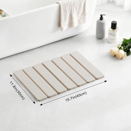 Køkkenafløbsmåtte - 40 x 30 cm - Afløbsmåtte - Skridsikker - Hurtigtørrende - Køkkenbordsmåtte - Sammenfoldelig - Opvaskemåtte - Kiselgur...