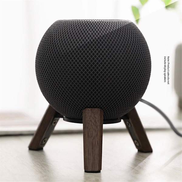 Ægte Træ Stand til Mini Træholder Tripod med Metalramme Home Pod Mini Højttaler Brønd