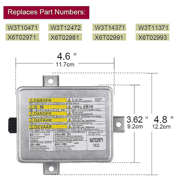 W3T10471 X6T02991 33119-S0K-A10 Xenon HID-strålkastare Ballast för Acura TL TSX Honda S2000 Accord Mazda 3 5 Mitsubishi Grandis