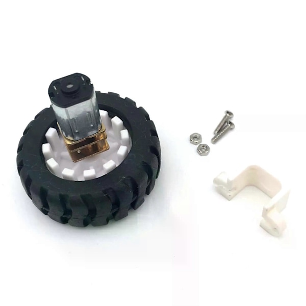 DC 12V Encodermotor 30-5000RPM N20 Elektrisk Mikro Metallväxelmotor med 43MM Hjul Skruvar Monteringsfäste Kopplingskit