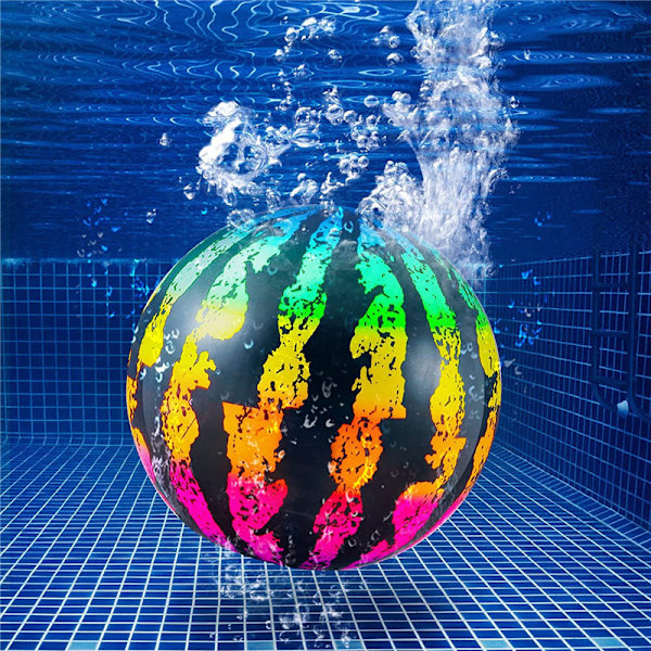 Vattenmelonboll Regnbåge PVC Uppblåsbar Barnleksak Elastisk Boll Strandfest Regnbågsboll