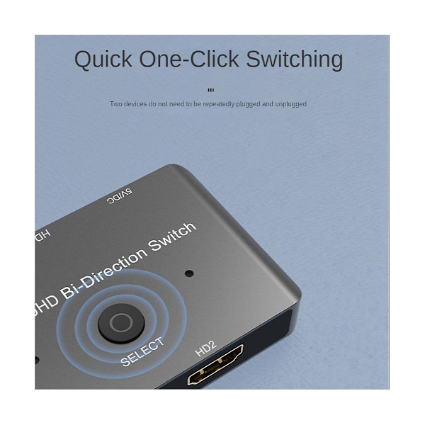 8k UHD-kompatibel Switch 2 In 1 Ut/1 In 2 Ut Bidirektionell Hög Hastighet 48gbps Switcher Stöd 8