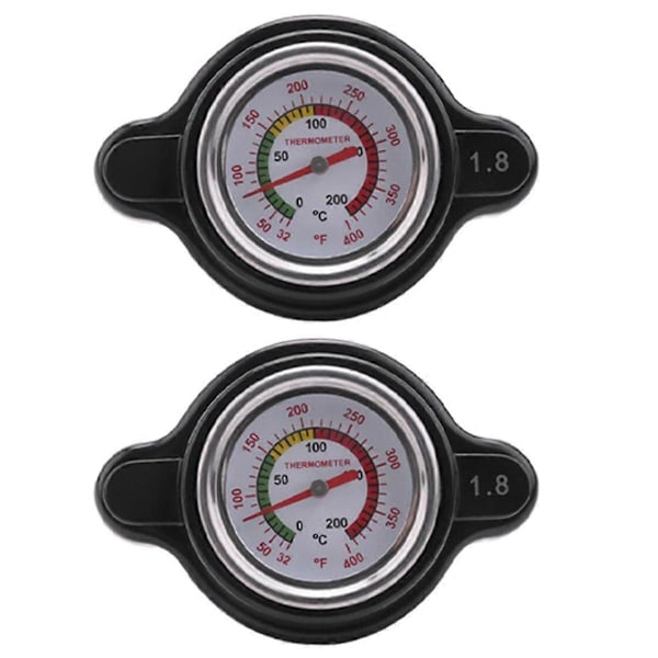 Højtryks Radiatorhætte med Temperaturmåler, 1.8 Bar Radiatorhætte 25.6Psi til , , ,