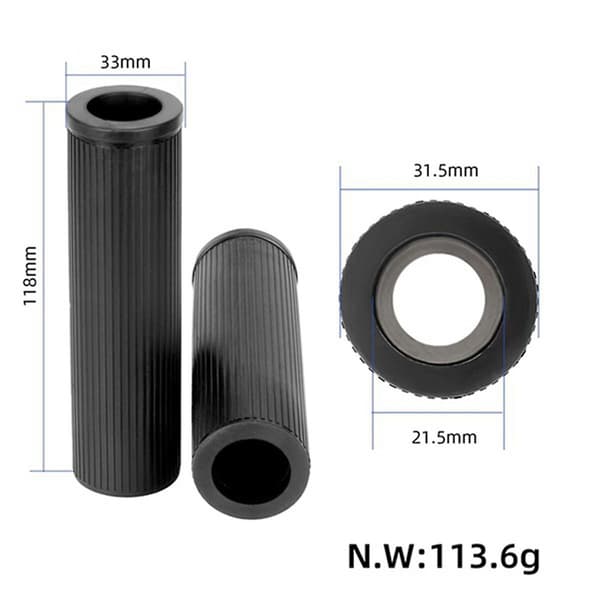 Universal Cykelstyreöverdrag 22mm Innerdiameter med Hål och Propp i Silikon
