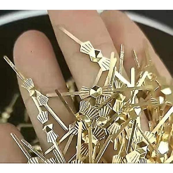 100 stk.-pakke 33 mm Lysekrone Lampe Del Koblinger Klips Sløyfe Pins For Feste Krystaller Perle Deler Lysekrone Erstatninger Belysningstilbehør (go