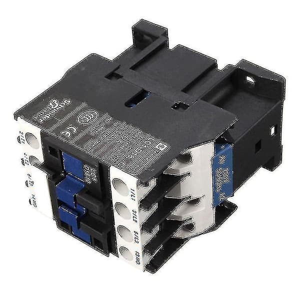 AC-kontaktor AC220V Spole 18A Motorstarter Relæ LC1 D1810 Sort