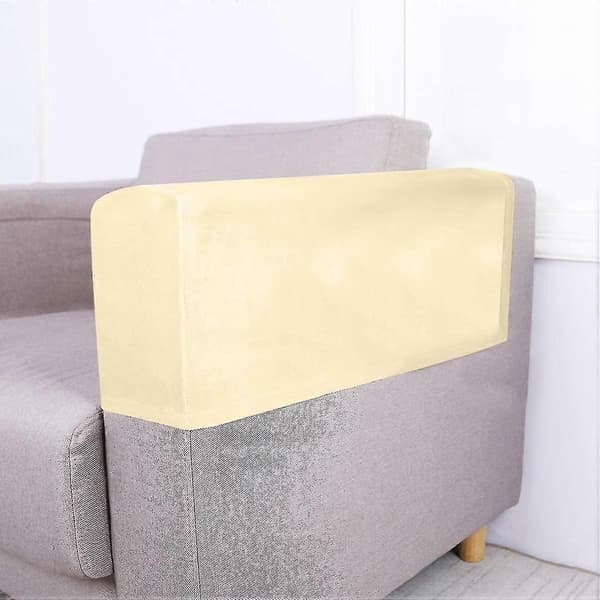 2 stk. Sofa Armlænsbetræk Strækbart Sofabetræk (beige)
