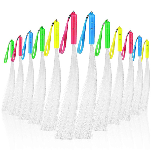 12 stk Julegave Lyspinner Lys Blinkende Tryllestaver Blinkende LED Tryllestaver Lys Fiber Stick