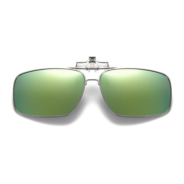 Sammenleggbare metall-clip-on solbriller, flip-up, gull