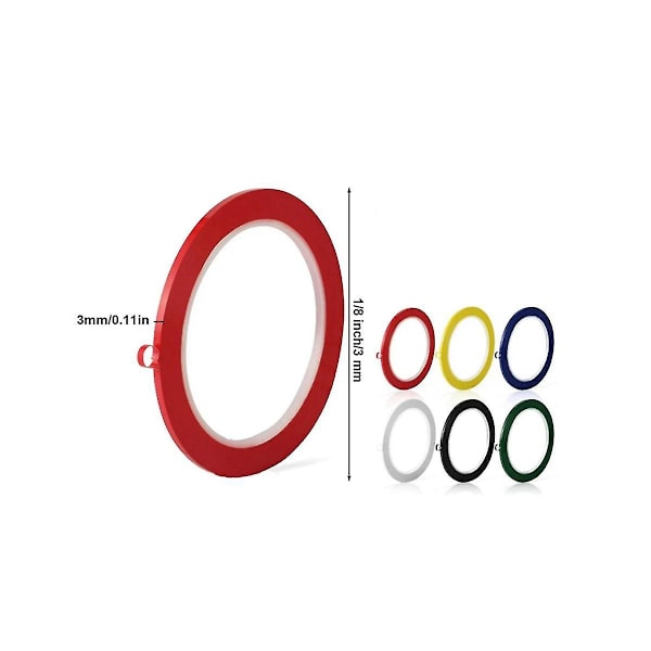 6-pack Violin Fingerboard Tape, Cello Tape Instrument Fingering Tape Violin Tape För Nybörjare (6 Färger)