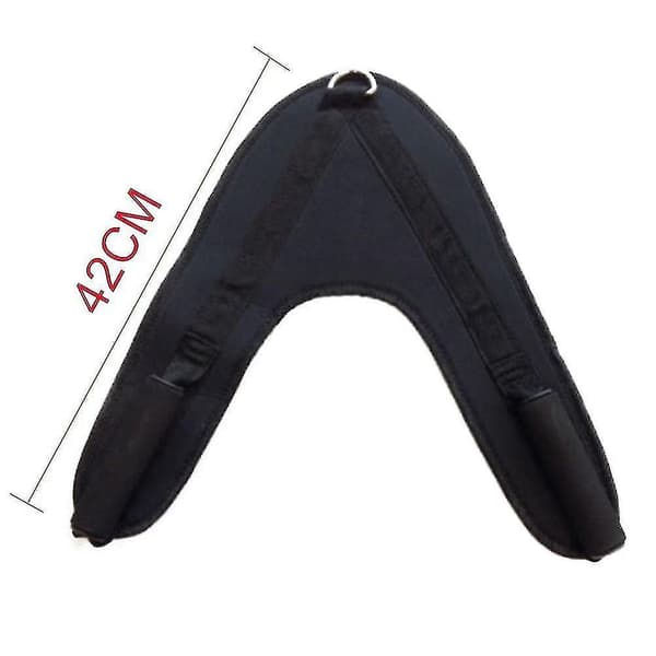 Fitness Abdominal Crunch Straps Ab Exercise Pulling Harness Axelrem Bälte Nylon Hem Barbell1pcs svart