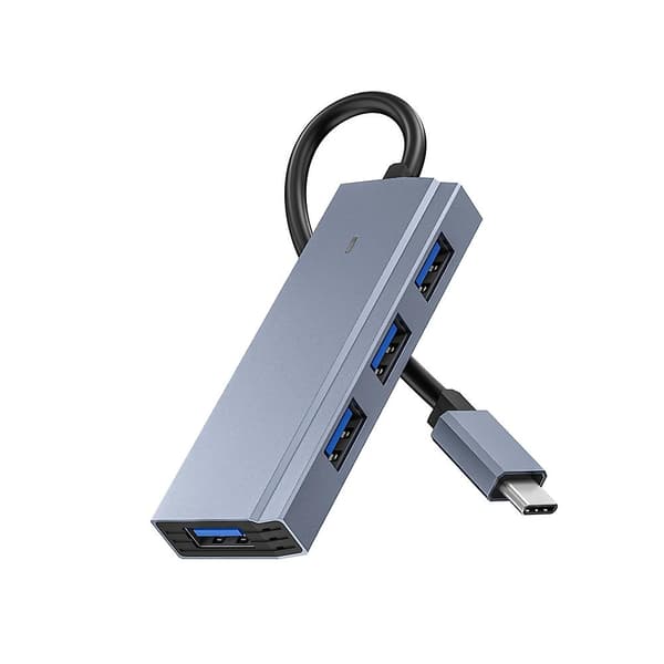 USB C Laptop Docking Station, 4-i-1 Type C Hub, med 4 USB3.0 Multi-Port Adapter til Laptops, Tabl