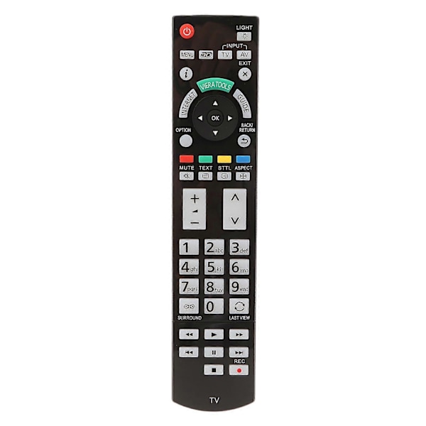 N2QAYB000715 Fjärrkontroll Hudvänlig för PanasonicTX-L42ETW50 TX-P50VT50B Universal TV-Fjärrkontroll 1st