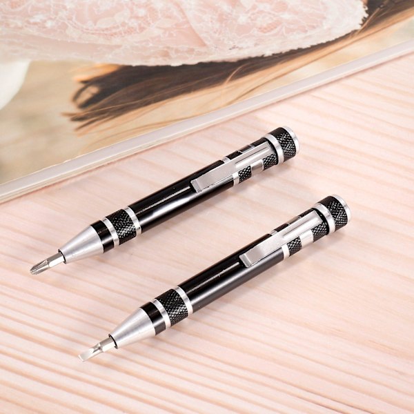 4 stk. Pen Skruetrækker Værktøj Magnetisk Lomme Skruetrækker Multi-Funktion Mini Gadgets Reparationsværktøj (Bl