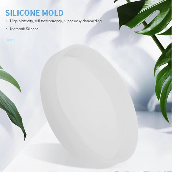 4-pak Stor DIY Rund Brik Silikoneform, Diameter 10 cm, Forme til Støbning med Resin, C