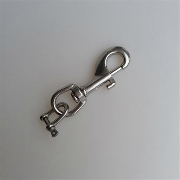 Rustfritt Dykkerlykt Torch Holder Enkel Ende Snap Clip Sjakkel